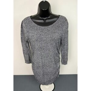 Oh Baby by Motherhood Women's 3/4 Sleeve Mini Sweater Dress Gray Size Small
